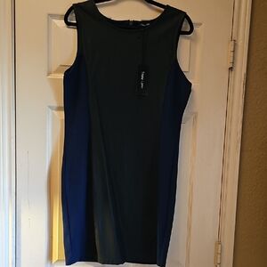 Traci Lynn Black and Blue Mini Dress